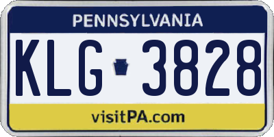 PA license plate KLG3828