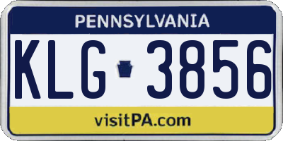 PA license plate KLG3856