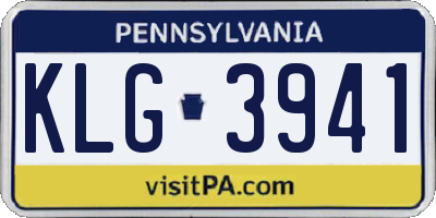 PA license plate KLG3941