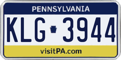PA license plate KLG3944