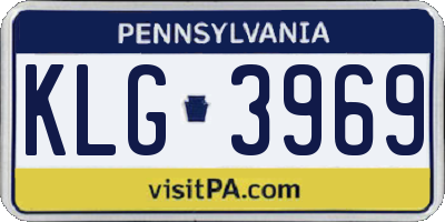 PA license plate KLG3969