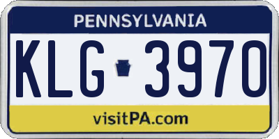 PA license plate KLG3970