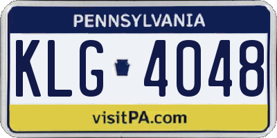 PA license plate KLG4048