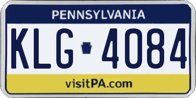 PA license plate KLG4084