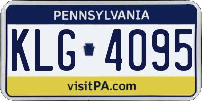 PA license plate KLG4095