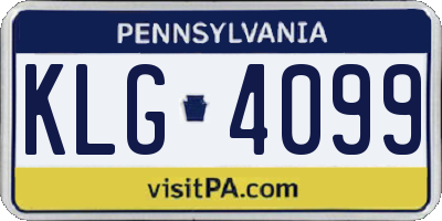 PA license plate KLG4099