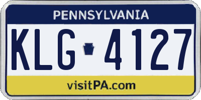 PA license plate KLG4127