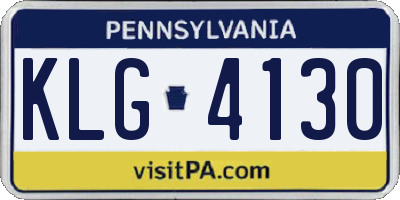 PA license plate KLG4130