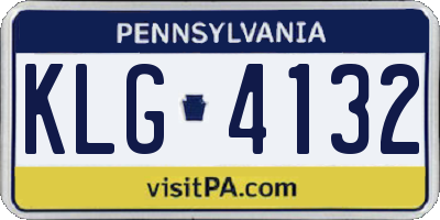 PA license plate KLG4132