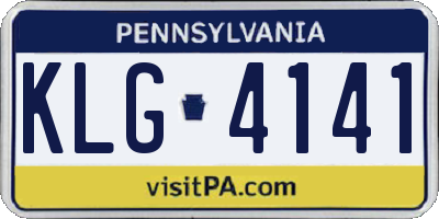 PA license plate KLG4141