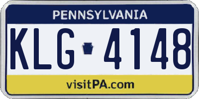 PA license plate KLG4148