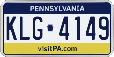 PA license plate KLG4149