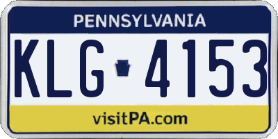 PA license plate KLG4153