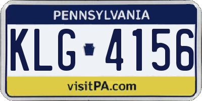 PA license plate KLG4156