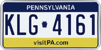PA license plate KLG4161