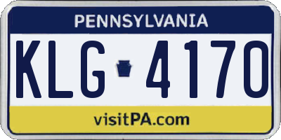 PA license plate KLG4170