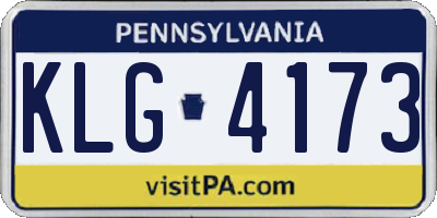PA license plate KLG4173