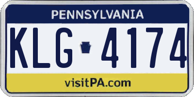 PA license plate KLG4174
