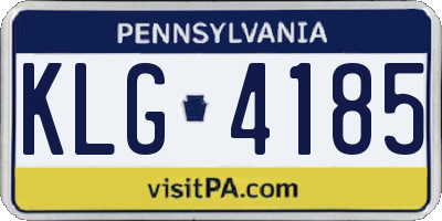 PA license plate KLG4185
