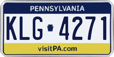 PA license plate KLG4271