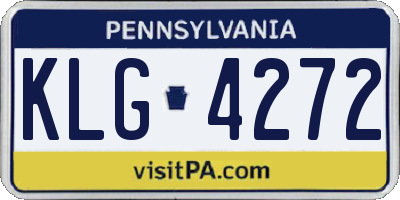 PA license plate KLG4272