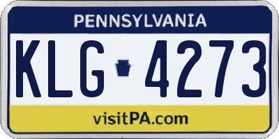 PA license plate KLG4273