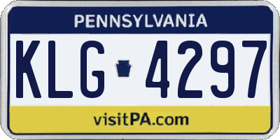 PA license plate KLG4297