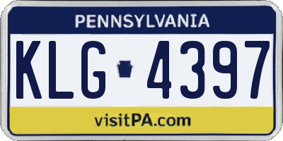PA license plate KLG4397