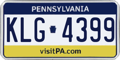 PA license plate KLG4399
