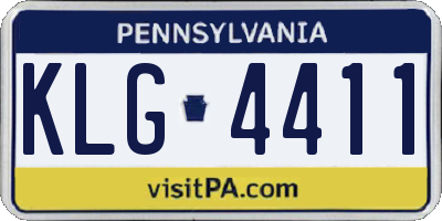 PA license plate KLG4411