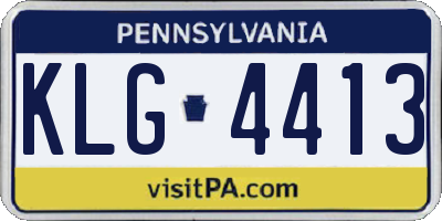 PA license plate KLG4413