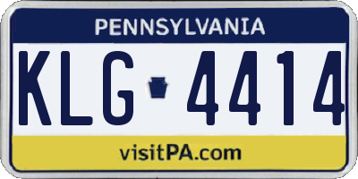 PA license plate KLG4414