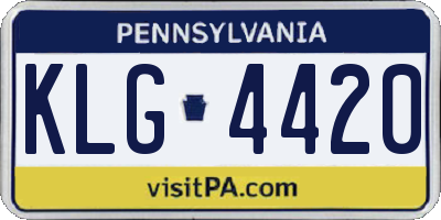 PA license plate KLG4420