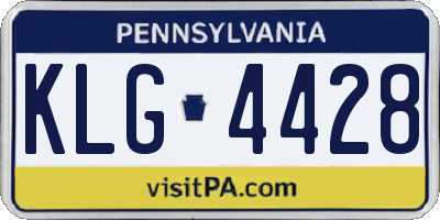 PA license plate KLG4428