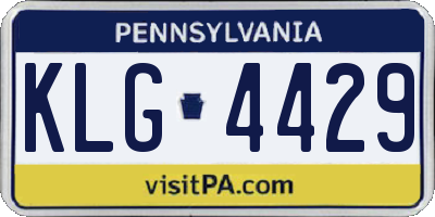 PA license plate KLG4429