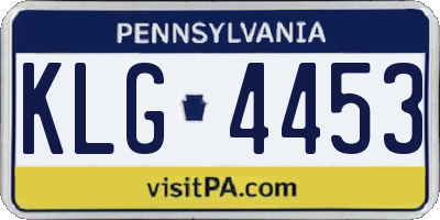 PA license plate KLG4453