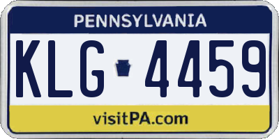 PA license plate KLG4459