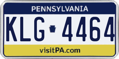 PA license plate KLG4464