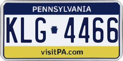 PA license plate KLG4466