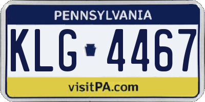 PA license plate KLG4467