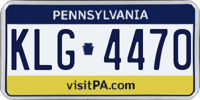 PA license plate KLG4470