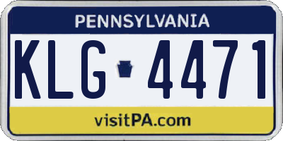 PA license plate KLG4471