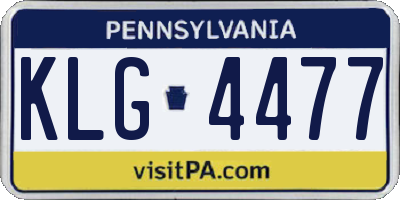 PA license plate KLG4477