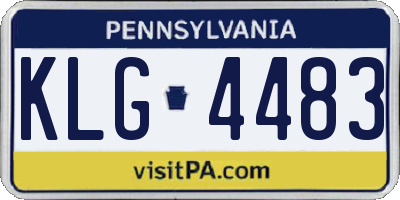 PA license plate KLG4483