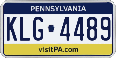 PA license plate KLG4489