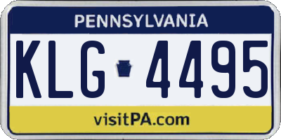 PA license plate KLG4495