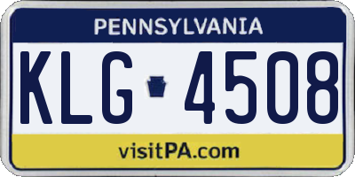 PA license plate KLG4508