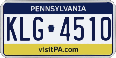 PA license plate KLG4510