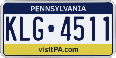 PA license plate KLG4511