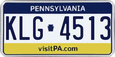 PA license plate KLG4513